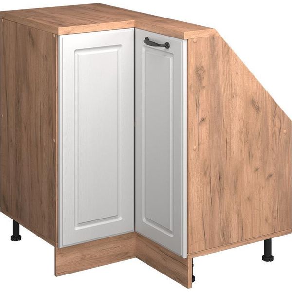 Vicco Mobile Sottotetto Mobile Angolare Rion, 75.6 X 81.6 Cm Con 1 Porta, Casa Di Campagna Bianca/Quercia Dorata/Quercia Dorata-image