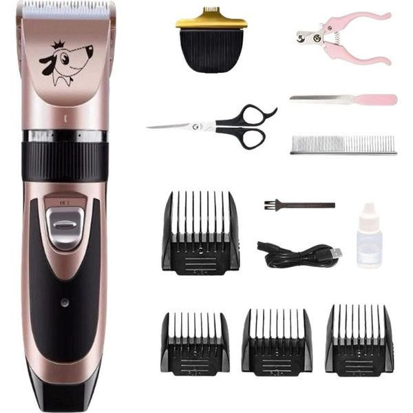 Inf Kit Tagliacapelli Per Animali Domestici Oro Rosa Con Forbici - Set Toelettatura Professionale-image