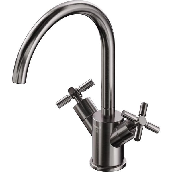 Steinberg SéRie 250 Mitigeur De Lavabo, Pivotant, Double PoignéE, Avec Vidage, Saillie 155Mm, 2501500BGM, 2501500BGM-image
