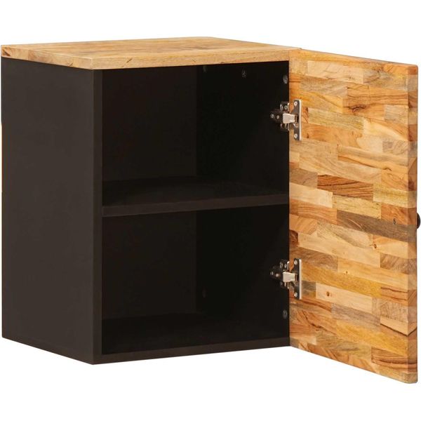 Vidaxl Pensile Da Bagno Naturale 38 X 33 X 48 Cm In Legno Massiccio Di Mango-image