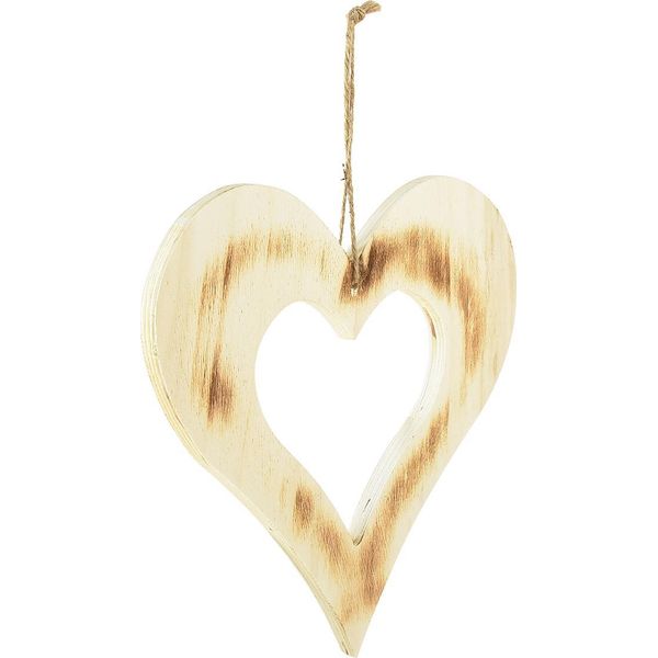 Cuore Decorazione In Legno Decorazione Da Appendere Forma Di Cuore Idea Regalo Rustica-image