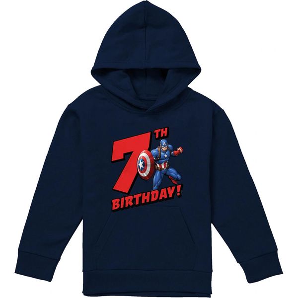 Spider-Man - Maglione Con Cappuccio Per Bambini, Pullover, 7° Compleanno TV23013 (116) (Navy)-image