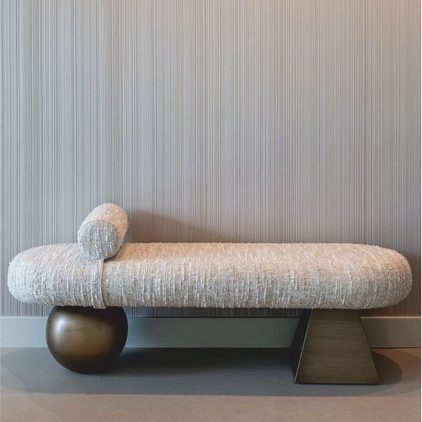 Casa Padrino Luxury Bench Beige / Brown 148 Cm - Mobili Per Hotel-image