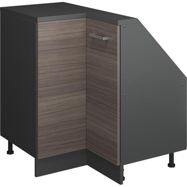 Vicco Mobile Sottotetto Mobile Angolare Rion, 75.6 X 81.6 Cm Con 1 Porta, Grigio Nobile/Antracite/Antracite-image