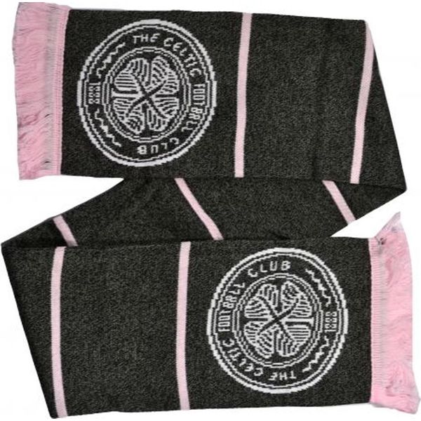 Celtic Fc - Sciarpa Bifacciale BS6359 (Taglia Unica) (Grigio Screziato/Rosa Screziato)-image
