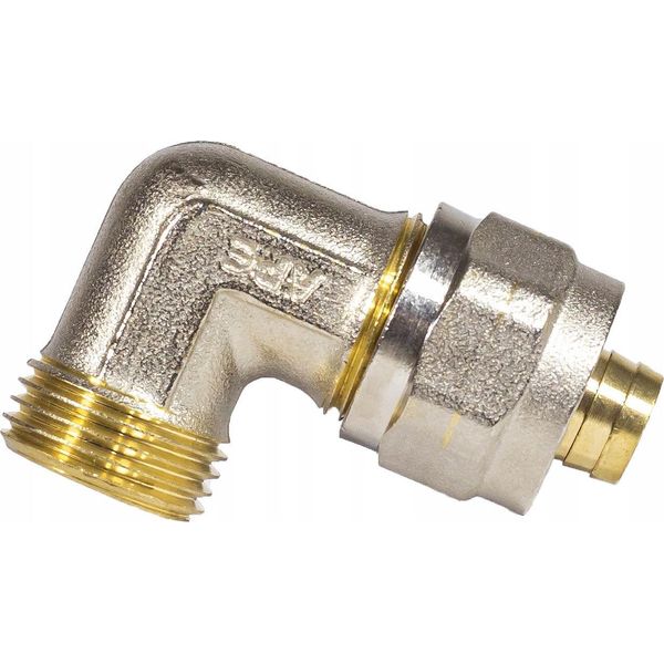 Ape | Angolo In Ottone 1/2"×16 - Nichelato - Durevole - Impermeabile - Per Installazioni In Alluminio Pex"-image