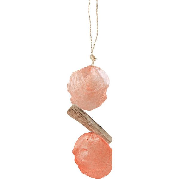 Decorazione Marittima Da Appendere Realizzata Con Dischi Di Conchiglia E Legno-image