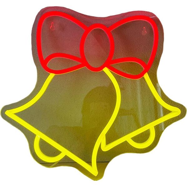Inf Campana Led Neon - 35X33Cm Luce Decorativa Usb Per Casa E Feste-image