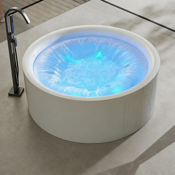 Vasca Da Bagno, Vasca Da Bagno Indipendente, Vasca Da Bagno A Cascata, Vasca Idromassaggio Con Bolle D'aria, Vasca Da Bagno Rotonda, 150*60/TW -VX3009-150/-image