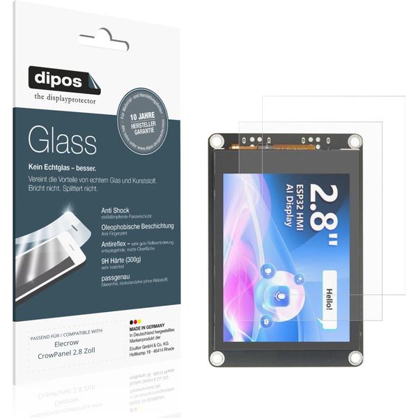 2X Pellicola Protettiva Per Elecrow Crowpanel 2.8 Zoll Protezione Opaco Vetro Flessibile 9H Dipos-image