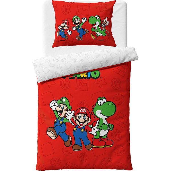 Biancheria Da Letto Per Bambini Super Mario Luigi E Yoshi-image