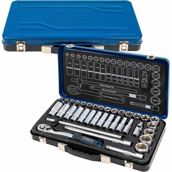 Set Di Chiavi A Bussola Con Cricchetto 1/2" 36 Pezzi 8-32 Mm"-image