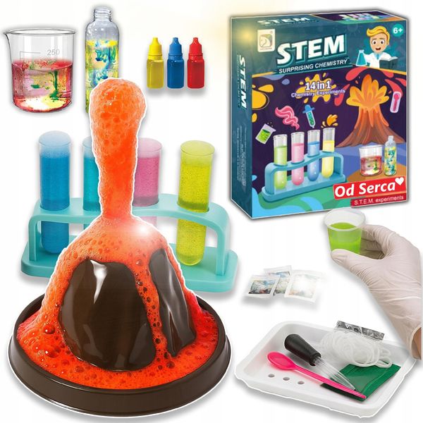 Set Piccolo Chimico 14 Esperimenti Scientifici Eruzione Vulcanica Xxl-image