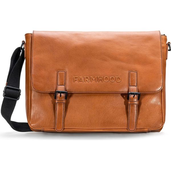 Farmhood Borsa Da Ufficio Borsa A Tracolla Con Scomparto Per Laptop Memphis Messenger 1F Cognac Marrone Chiaro-image