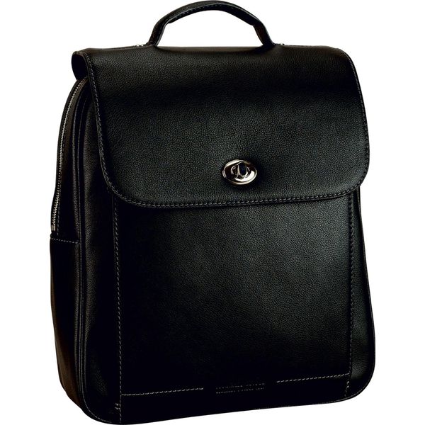 Leonhard Heyden Pelle Zaino Nizza City Backpack Black Nero-image