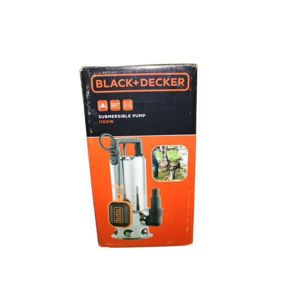 Black+Decker 51758 BXUP1100XDE Pompa Sommergibile Per Acque Sporche (1100 W, Portata Massima16,5L/H, Prevalenza Massima10,5M)-image