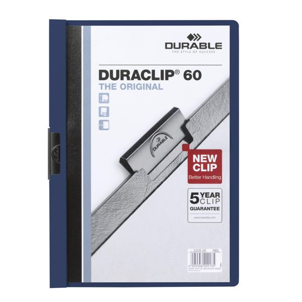 Durable Cartellina Con Clip Duraclip® 60 A4, Blu Scuro, 220907-image
