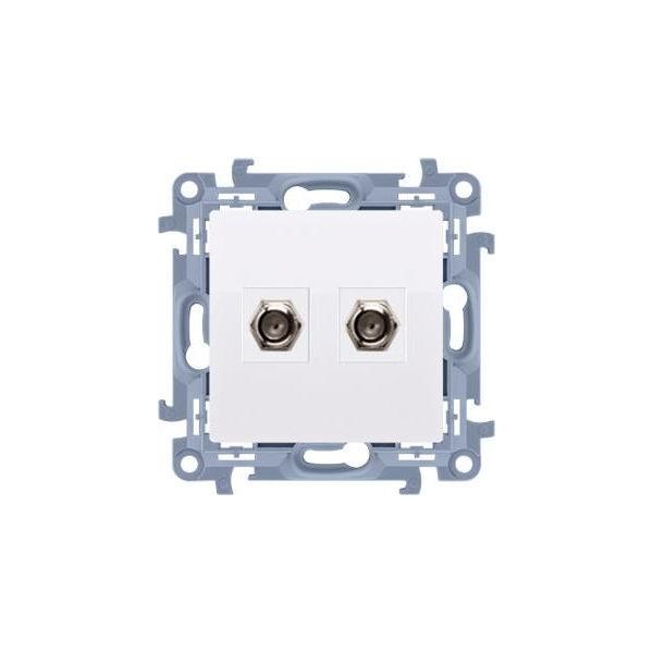 Presa 2 X Modulo Sat "F"" Simon 10 Bianco"-image