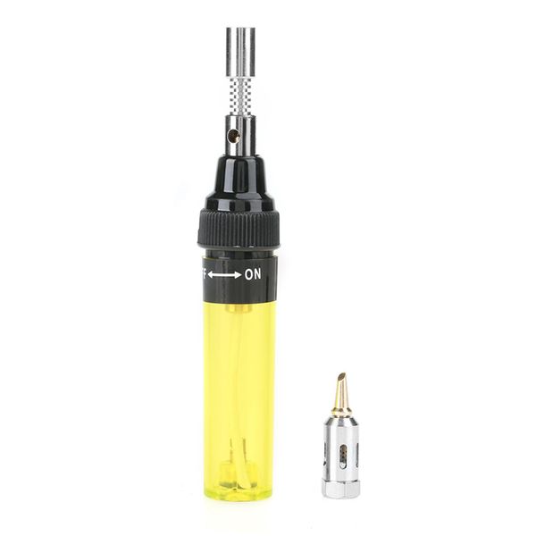 Cordless Butane Gas Blow Torch Pistola Per Saldare Ferro Da Stiro Strumento Di Saldatura 1300�� (Giallo)-image