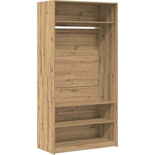 Vidaxl Armadio Rovere Artigianale 100X50X200 Cm Materiale A Base Di Legno-image