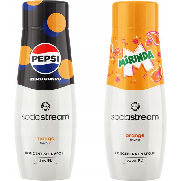 Set Con 2 Concentrati, Sciroppi Per Acqua. Sodastream Pepsi Max Mango + Mirinda-image