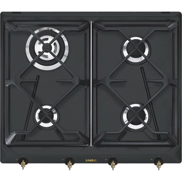 Piano Cottura Smeg SRV864AOGH Da Incasso A Gas Antracite 4 Fornelli-image