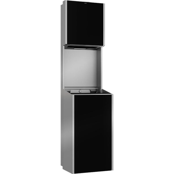 Kwc Ar Combinazione Carta-Spazzatura, Exos, Acciaio Inox, Incasso, 304X1166X251 Mm, Frontale Esg Nero-image