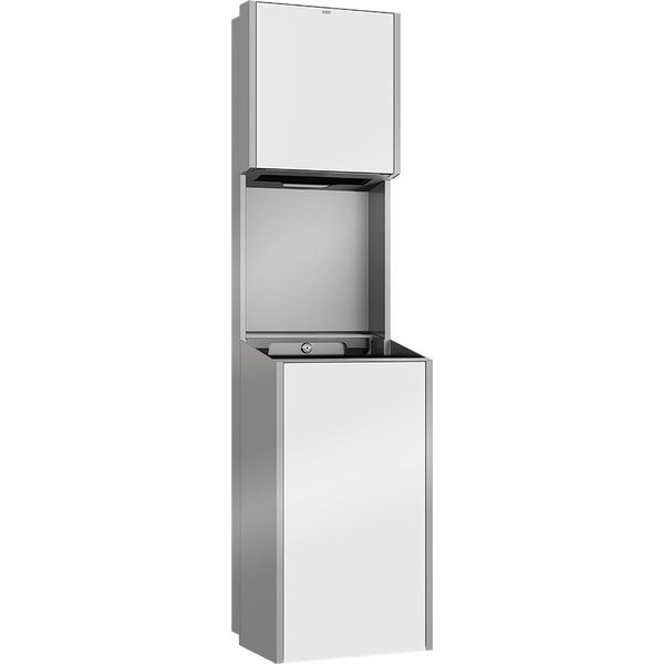 Kwc Ar Combinazione Carta-Spazzatura, Exos, Acciaio Inox, Incasso, 304X1166X251 Mm, Frontale Esg Bianco-image