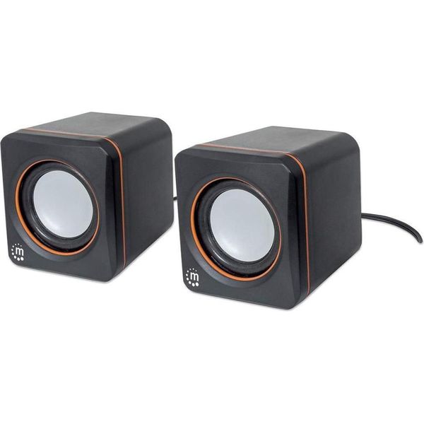 Manhattan Aktivbox Usb Stereo 2 Lautsprecher Schwarz/Orange Retail-image