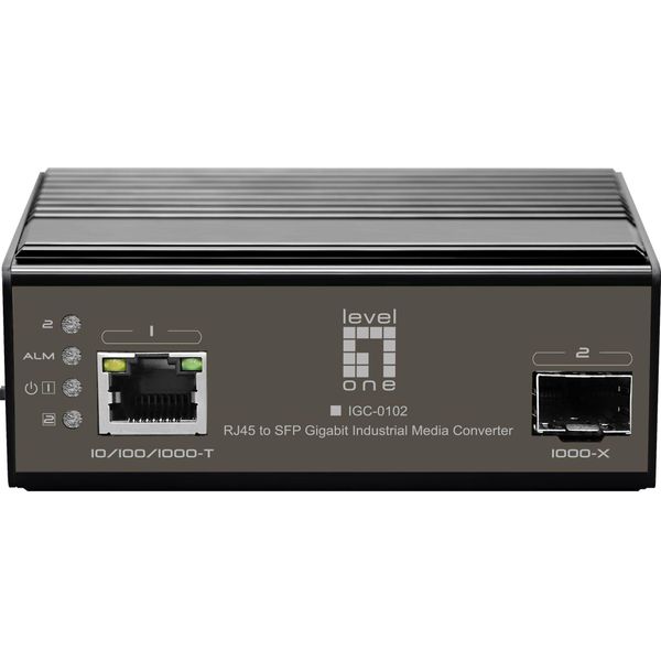 Levelone IGC-0102 - Convertitore Multimediale - Gige - 10Base-T, 100Base-Tx, 1000Base-T, 1000Base-X - RJ-45 / Sfp (Mini-Gbic)-image