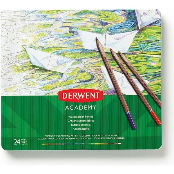 Derwent 2301942 Derwent Academy Watercolour Aquarellstifte Farbsortiert, 24 St.-image