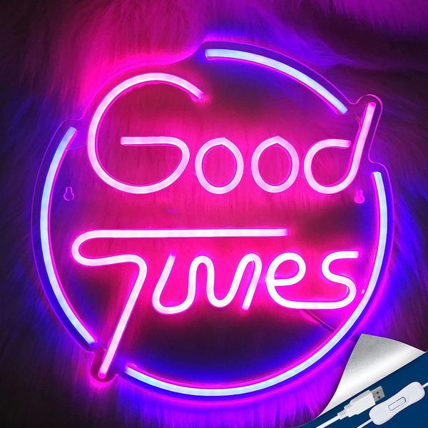 Buona Volta Luce Al Neon Luci Decorative Segno Al Neon Segno Al Neon, Led Segno Al Neon Decorazione Della Parete Per Sala Giochi Camera Da Letto Parete Bar Matrimonio Festa Regali Decorazione-image