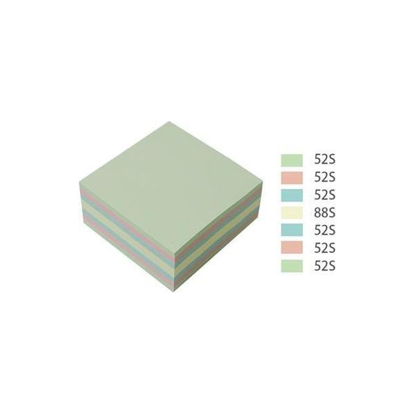 Stick'n Hopax Tampone Autoadesivo, 76X76 Mm, Cubo, Miscela Di Colori Pastello Della Foresta, 400 Fogli-image