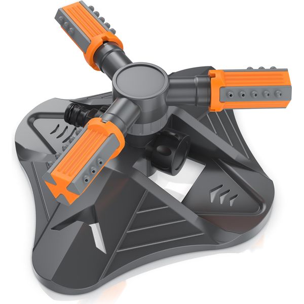 Irrigatore Circolare Brandson Per Giardino, Irrigatore Per Prato A 360°, Irrigatore Rotante A 3 Bracci, Sistema Di Irrigazione Per Prato, Sistemi Di Irrigazione, Compatibile Gardena-image
