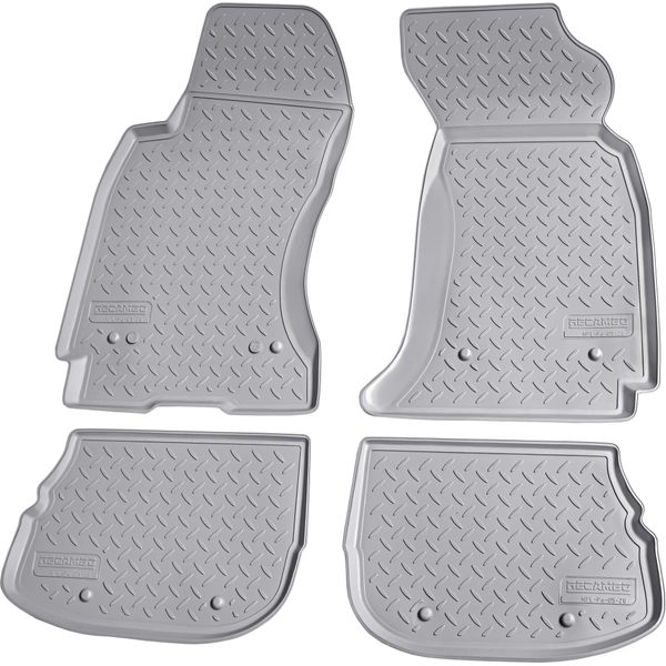 Tappetini In Gomma Per Audi A4 8D B5 Sedan Avant Bj 1994-2001 | Grigio Con Bordo-image