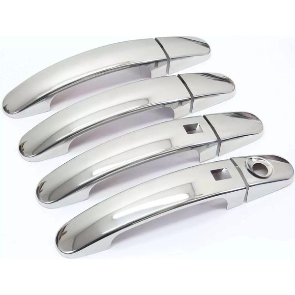 Copertura Per Maniglie Portiere Cromate Set Acciaio Inox Keyless Go Ford Focus-image