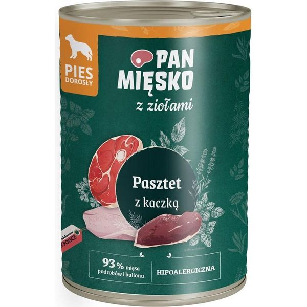 Cibo Umido Per Cani Mr Meat Con Paté D'anatra Alle Erbe 400G-image