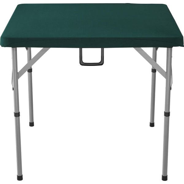 Succebuy Tavolo Da Mahjong, Tavolo Da Gioco Semi Pieghevole Per 4 Giocatori Con Piano Verde Resistente All'usura, Tavolo Da Domino Quadrato Pieghevole Portatile-image