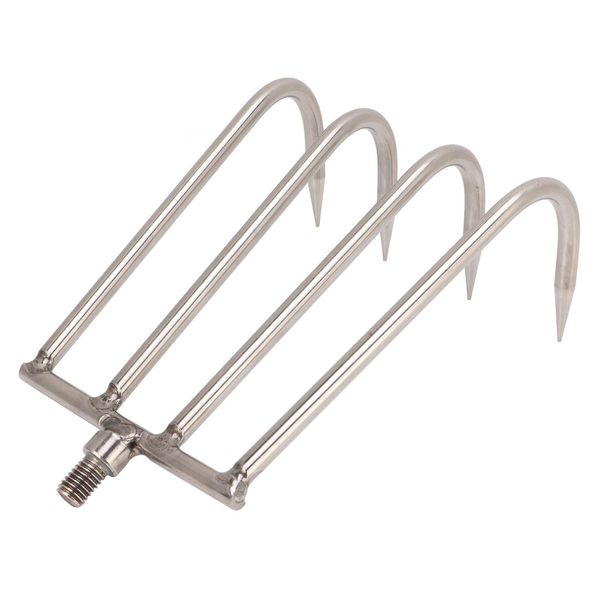 Testa Del Rastrello A Mano, Rastrello A Mano A 4 Denti, Rastrello Per Erbacce Acquatiche, Rastrello A Mano In Acciaio Inox, Rastrello A Mano, Attrezzo Da Pesca-image