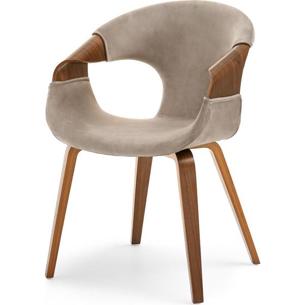 Sedia Da Pranzo Darlenis - Noce / Beige-image