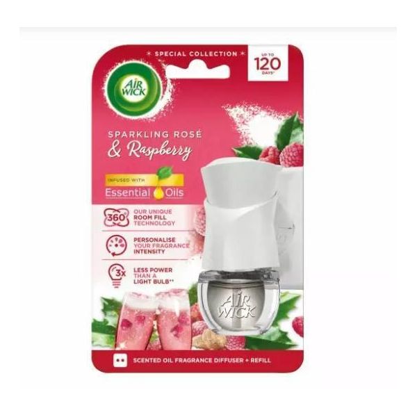 Deodorante Per Ambienti Air Wick Rose Champagne E Lampone Con Ricarica Da 19 Ml-image