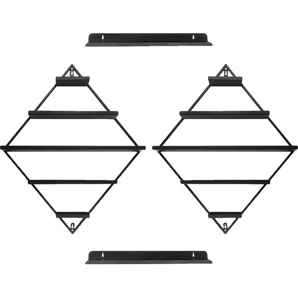 Porta Smalti Per Unghie, Design A Parete A 5 Livelli, Contiene 90 Flaconi, Nero-image