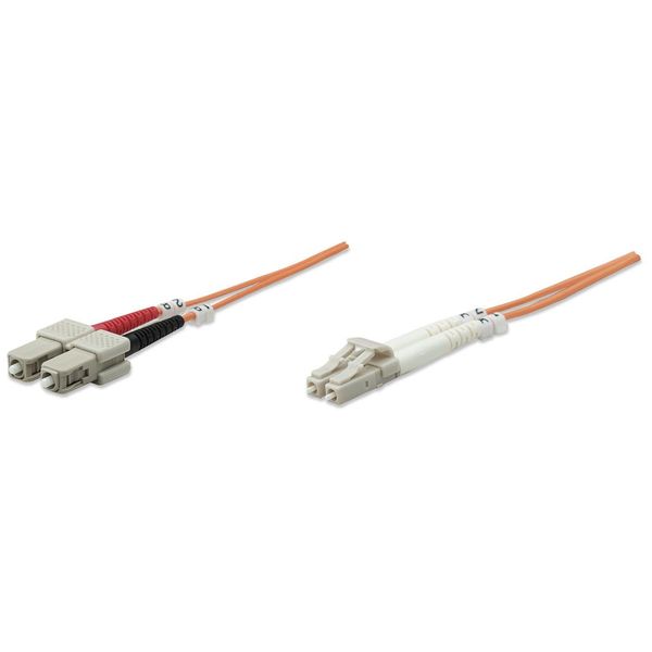 Intellinet 471251 Intellinet Lwl Anschlusskabel Lc/Sc 1M Multimode OM1 Orange-image