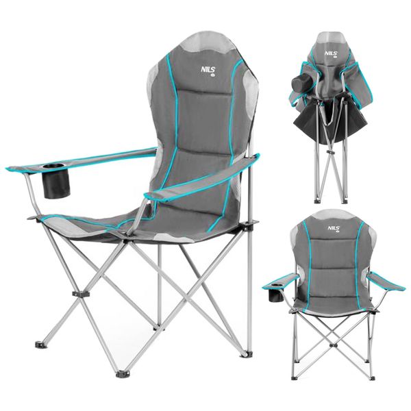 Sedia Pieghevole Nils Camp NC3080 Grigio Chiaro-image
