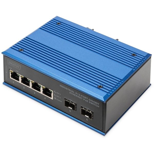 Digitus DN-651149 Switch Industriale Gigabit Ethernet Poe, 4+2 Porte-image