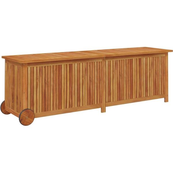 Syfax™ Contenitore Da Giardino Con Ruote 150X50X58Cm Massello Acacia-image