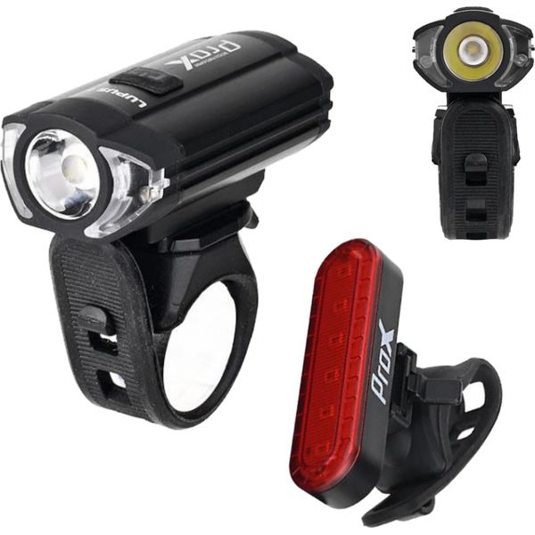Set Di Illuminazione Per Bicicletta Anteriore + Posteriore 300 Lm USB-C Prox Lupus Ii 1100Mah-image