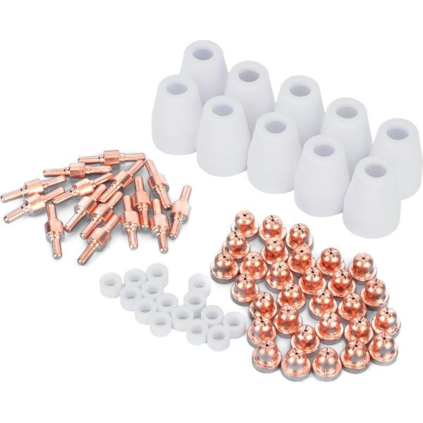 70Pcs Consumabili Elettrodi Punte Ugello Plasma Cutter Per PT?31 LG?40 CUT40 CUT50 Torcia Da Taglio-image
