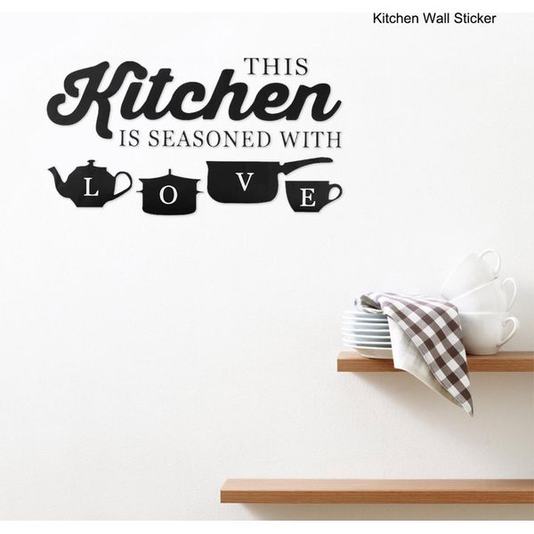 Adesivo Rimovibile Cucina Soggiorno Decalcomania Murale Decorazione Casa-image