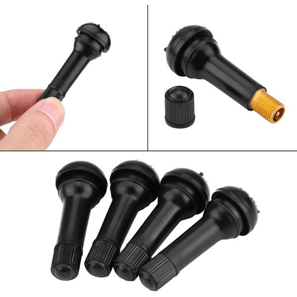 4Pcs Gomma TR414 Ruota Auto Snap In Tubeless Pneumatico Pneumatico Stelo Della Valvola Tappo Di Polvere-image